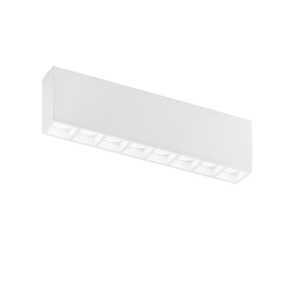 PLAFONIERA HAPIS RETTANGOLARE BIANCA 8XGU10 MINI 39X5,5X11CM