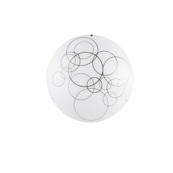 PLAFONIERA KARMA BIANCA/NERA 3XE27 40X40X10,5CM