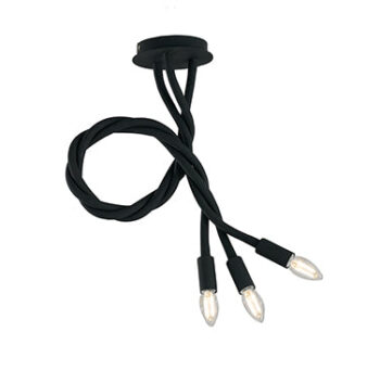 PLAFONIERA LOVER NERA 3XE14 15X15X100CM