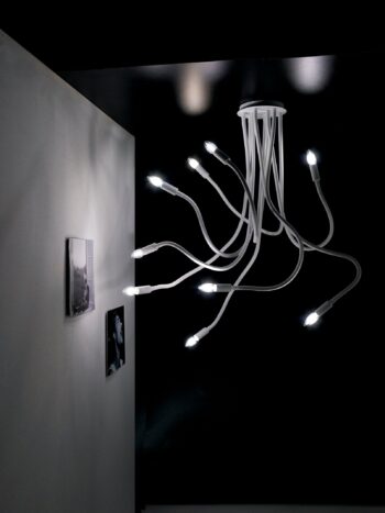 PLAFONIERA LOVER BIANCA 9XE14 20X20X100CM