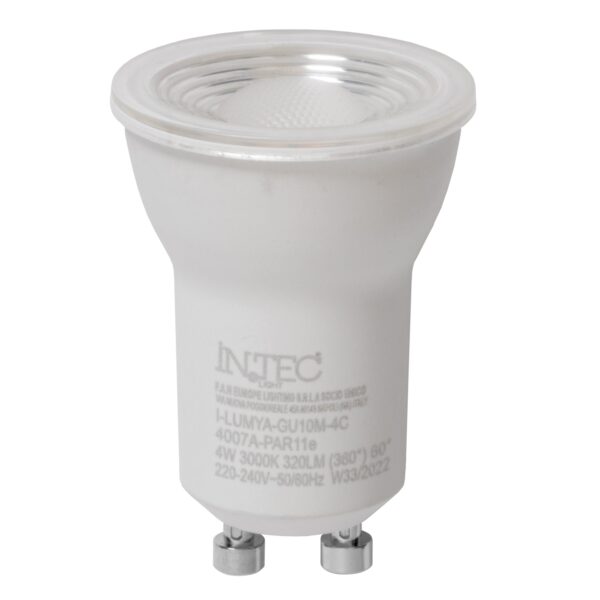 LAMPADINA LED GU10 MINI 4W 280LM 3000K 60° 34X48mm 15000h CRI80