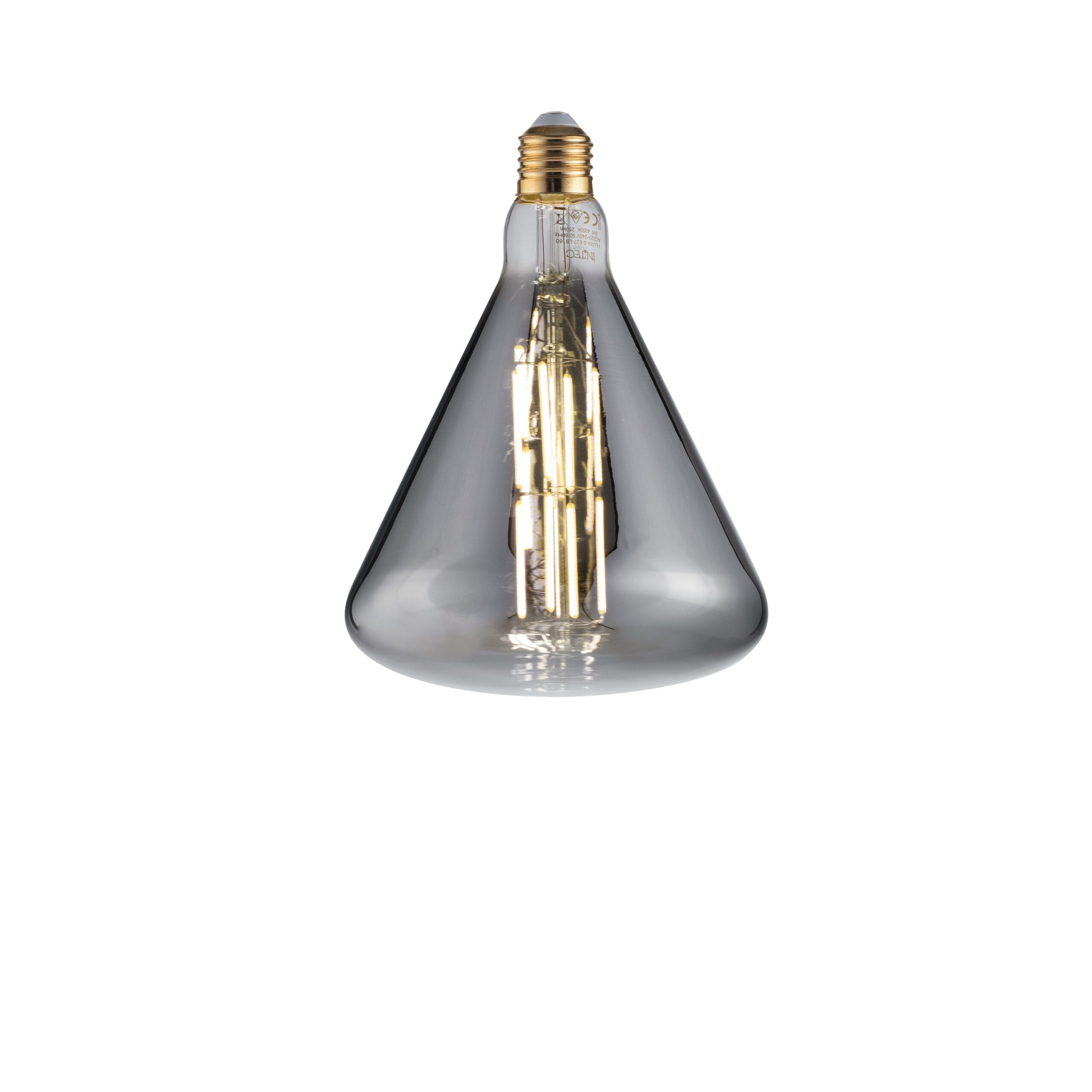 LAMPADINA LED FILAMENTO SMOKE LB160 E27 8W 250LM 1800K 300° 160X215mm 15000h CRI80