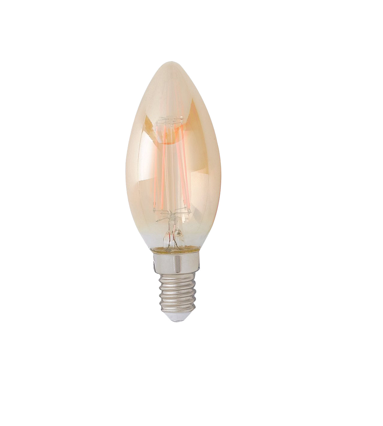 LAMPADINA LED FILAMENTO AMBRA E14 4W 420LM 2500K 300° 35X98mm 15000h CRI80