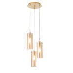 SOSPENSIONE MAGIC ORO/AMBRA 3XE27 27,3X27,3X150CM