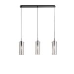 SOSPENSIONE MAGIC NERA/FUME' 3XE27 79X10X150CM