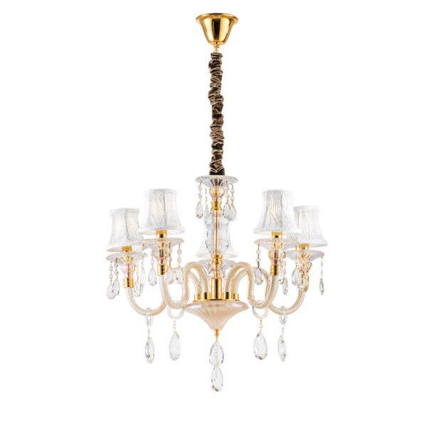 LAMPADARIO MONET ORO 5XE14 63X120CM