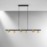 SOSPENSIONE NIZZA NERA/ORO 6XGU10 110X15X150CM