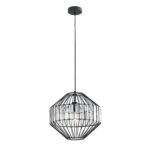 SOSPENSIONE OPIUM NERA/TRASPARENTE 1XE27 33,5X33,5X30,3CM