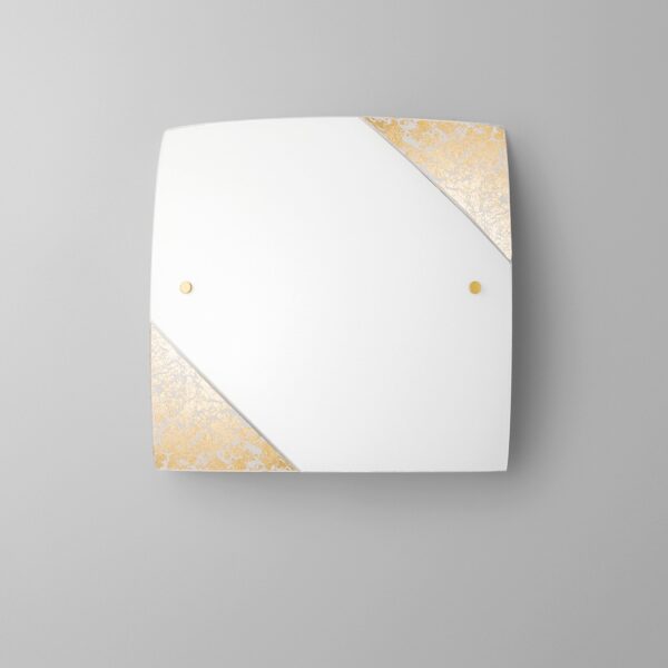 PLAFONIERA PARIS BIANCA/ORO 3XE27 40X9,6X40CM