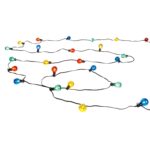 STRINGA ELETTRIFICATA PICNIC NERA 25XE12 0,3W LUCE ROSSA,GIALLA,VERDE E BLU IP44 762CM