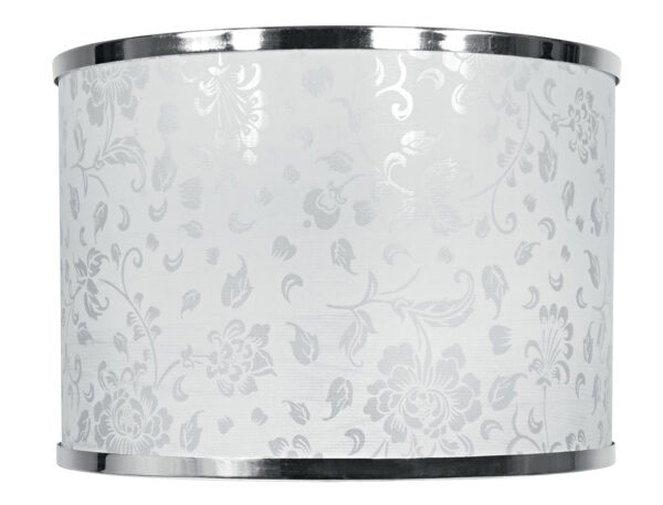 PARALUME BOEME BIG BIANCO CON BORDO CROMO E27 35X35X20CM