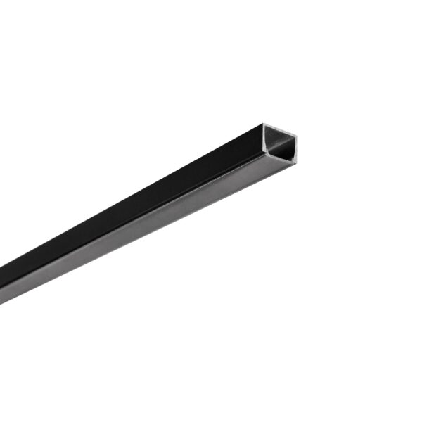 PROFILO LINEA NERO/FUME' CON TAPPI E STAFFETTE INCLUSI 200X2X1,4CM