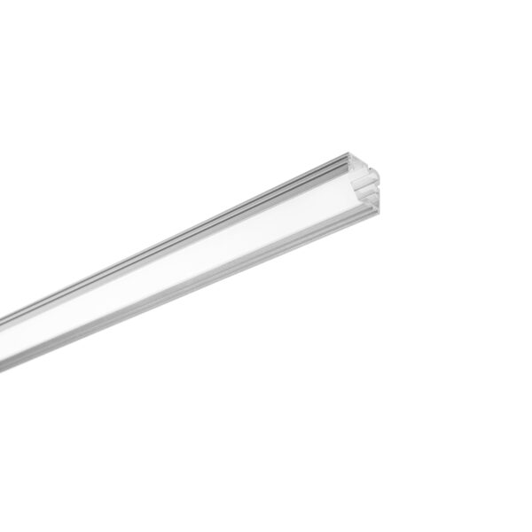 PROFILO NEWYORK ALLUMINIO/OPALE CON TAPPI E STAFFETTE INCLUSI 100X2,9X2,1CM