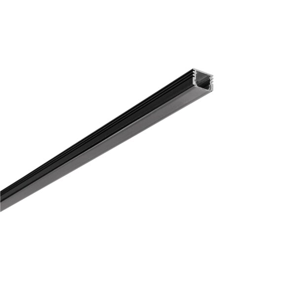 PROFILO ROMA NERO DIFFUSORE NERO CON TAPPI E STAFFETTE INCLUSI 200X1,7X1,2CM