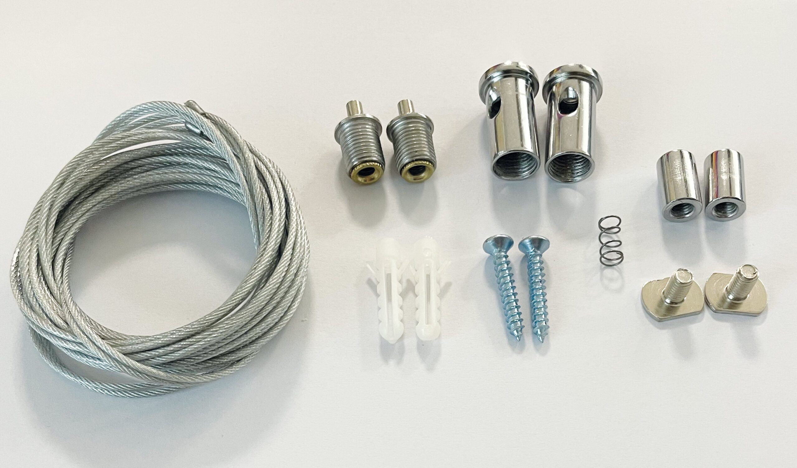 KIT CAVI SOSPENSIONE 250CM PROFILO TUBE SILVER