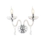 APPLIQUE RIFLESSO CROMO 2XE14 40X18X35CM