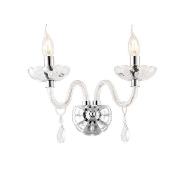 APPLIQUE RIFLESSO CROMO 2XE14 40X18X35CM