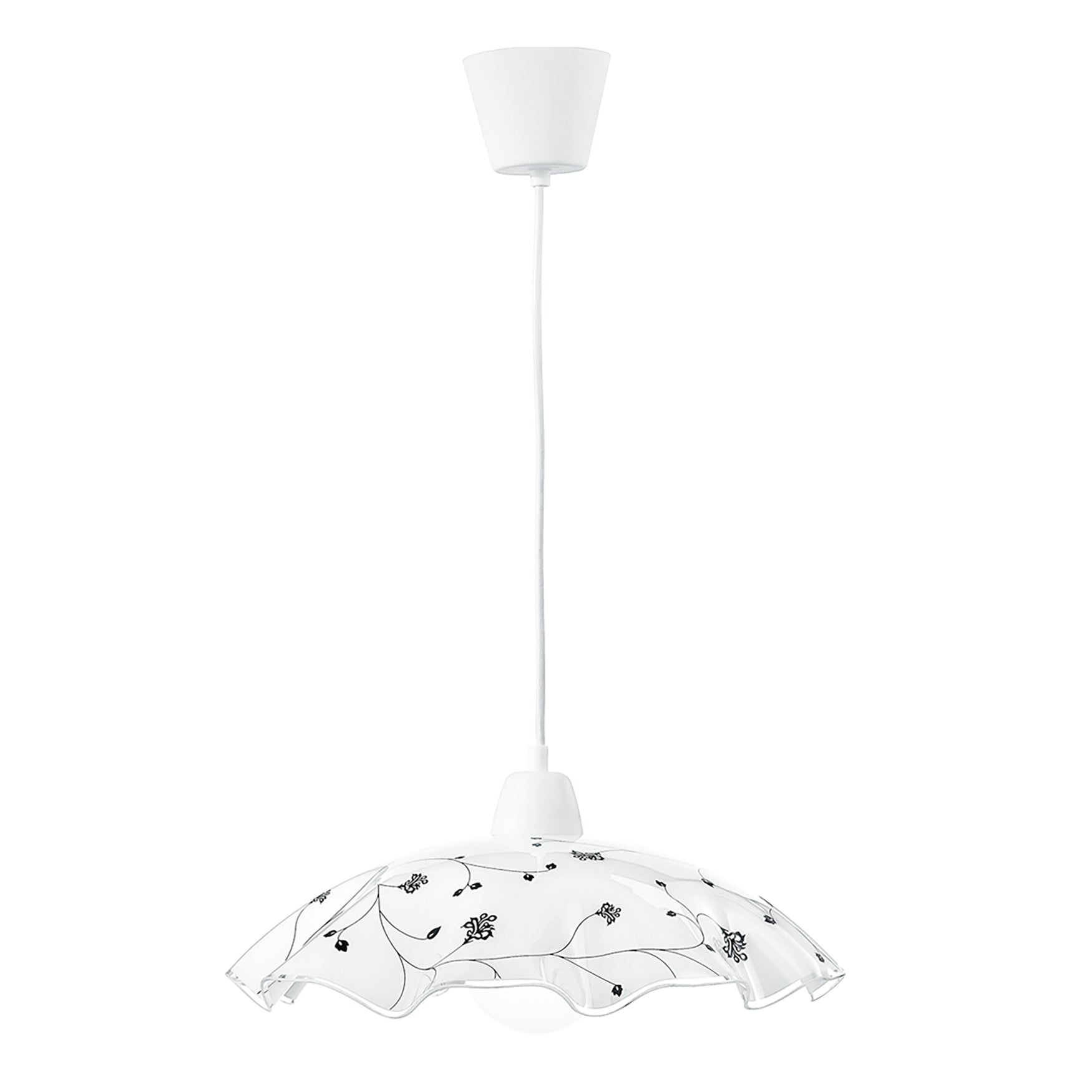 SOSPENSIONE ROOT BIANCA 1XE27 42X42X120CM