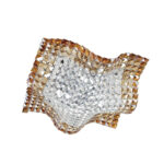 PLAFONIERA RUMBA TRASPARENTI/AMBRA 4XG9 44X44X12CM