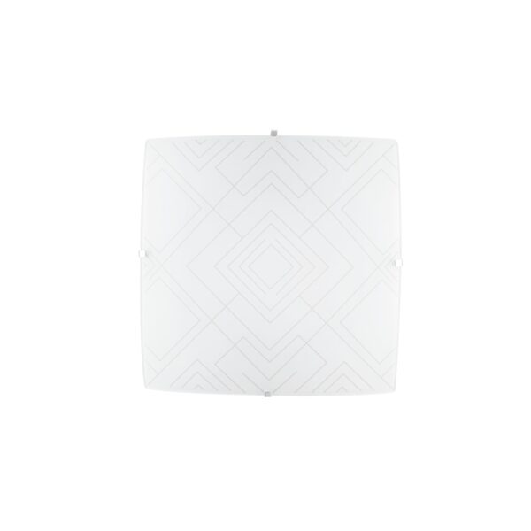 PLAFONIERA VECTOR BIANCA/GRIGIA 2XE27 30X30X9CM