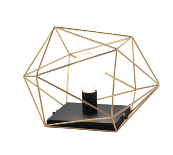 LUME ABRAXAS NERO/ORO 1XE27 40,5X29,5X26,5CM