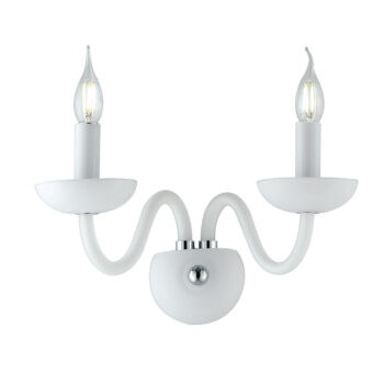 APPLIQUE ALFIERE BIANCA/CROMO 2XE14 12X23X26CM