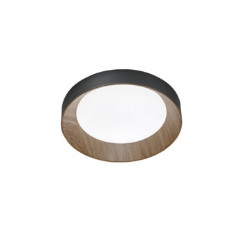 PLAFONIERA LED ARKA NERA/LEGNO 23W 3300LM CCT 3000-4000-6500K 40X40X8,5CM