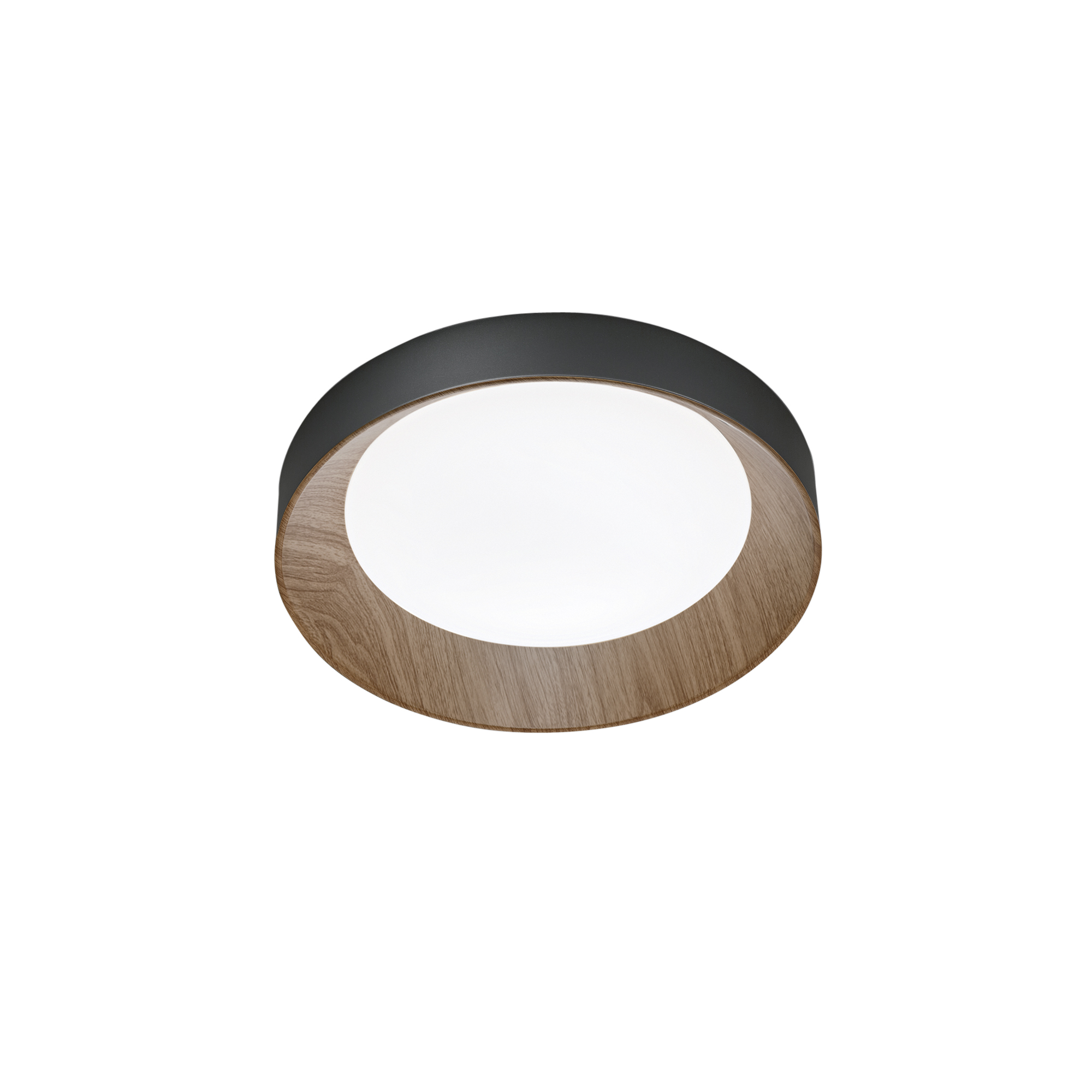 PLAFONIERA LED ARKA NERA/LEGNO 23W 3300LM CCT 3000-4000-6500K 40X40X8,5CM