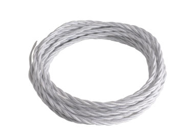 CAVO ELETTRICO CLAY IN TESSUTO BIANCO 3X1,5 2500CM