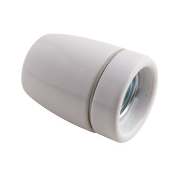 PORTALAMPADE CLAY E27 IN PORCELLANA BIANCA 4,5X6CM