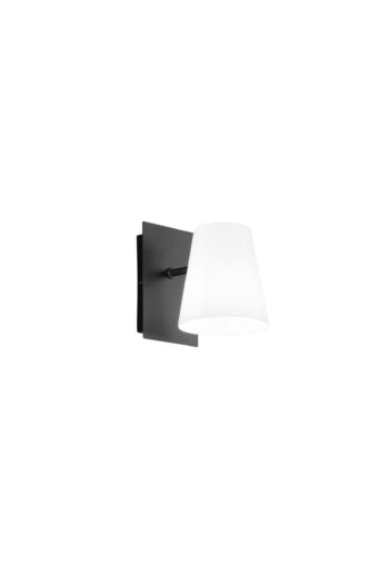 APPLIQUE CULT NERA IN METALLO 1XE14 25W LAMP SIZE Dia11xH12CM, STRUTTURA 15X11X18CM
