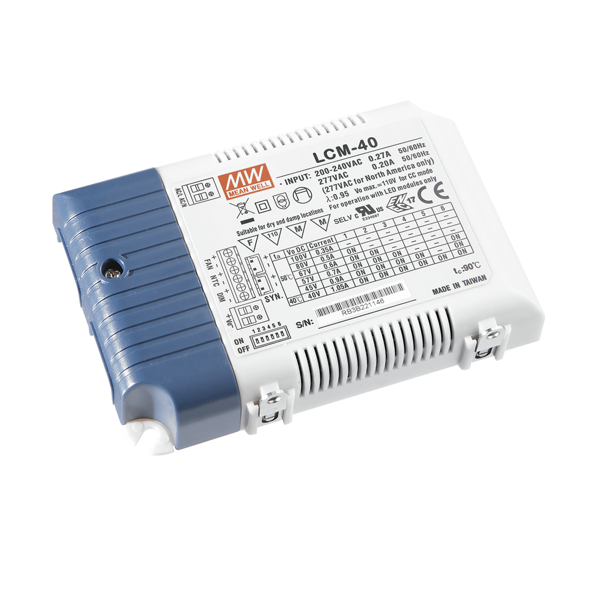 DRIVER MW LCM 40W DIMM. DALI 12,35X8,15X2,3CM