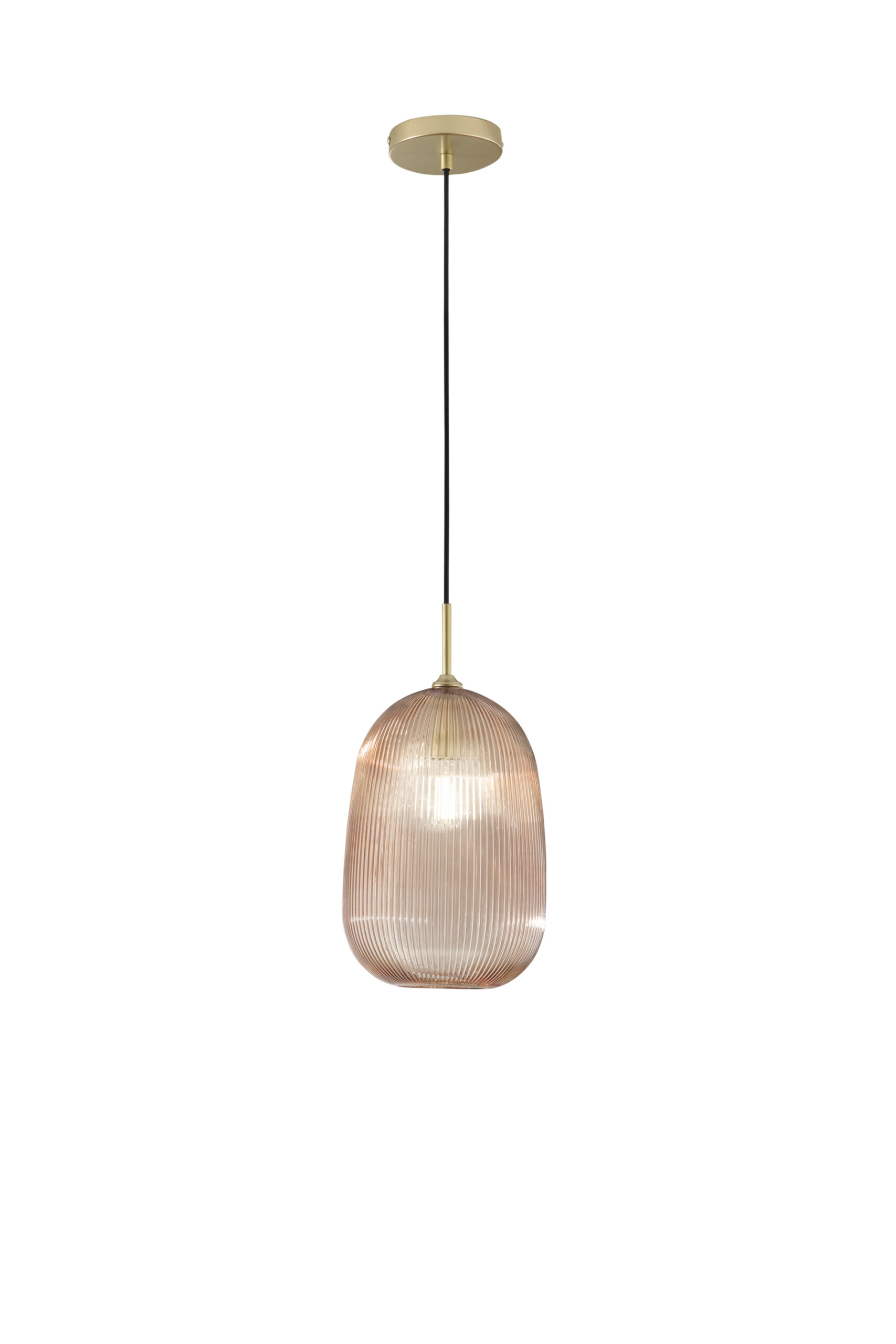 SOSPENSIONE DUKE AMBRA IN VETRO 1XE27 D21X200CM