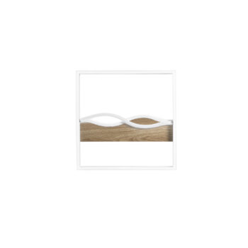 PLAFONIERA LED HAWAII QUADRATA BIANCA/LEGNO 40W 5120LM CCT 40X40X6,3CM