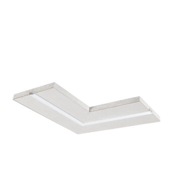ANGOLO INVISILINE BIANCO PER PROFILO INCASSATO IN CARTONGESSO INCLUSO DIFFUSORE MILKY 24XX12,5X11,7C