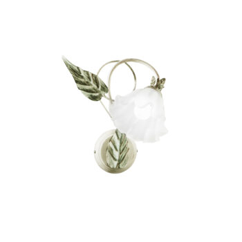 APPLIQUE ISOTTA AVORIO 1XE14 16X28X35CM