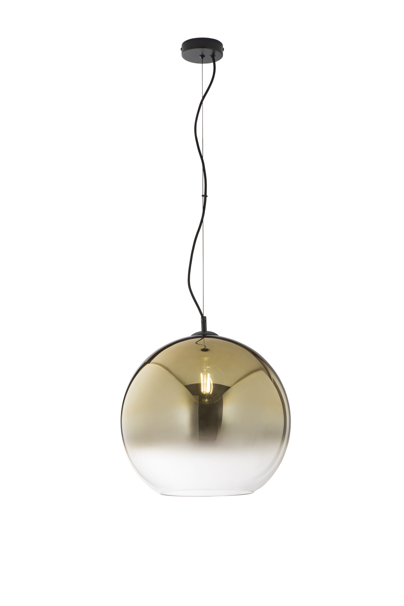 SOSPENSIONE MARTE ORO IN VETRO 1XE27 40X120CM