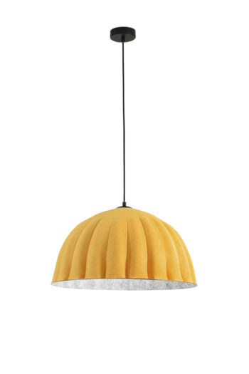 SOSPENSIONE MIDI IN FELTRO ARANCIO/GRIGIO CAVO 2M PARALUME 53CM 1XE27