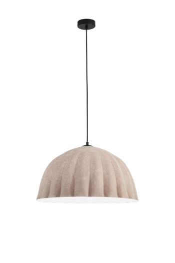 SOSPENSIONE MIDI IN FELTRO KAKI/BIANCO CAVO 2M PARALUME 53CM 1XE27