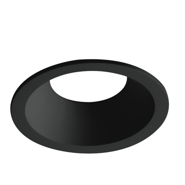 FARETTO A INCASSO AYRIS NERO TONDO 1XGU10 8,5X10CM