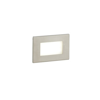 SEGNAPASSI A INCASSO LED BOLT BIANCO/NIKEL 3W 200LM 4000K IP65 10,7X3,25X6,7CM