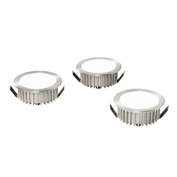 INCASSO LED FUSION NIKEL 3X5W 1200LM 4000K 7X3,2CM