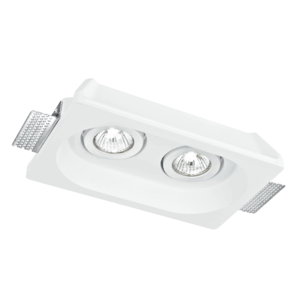 INCASSO MORGANA ORIENTABILE BIANCO QUADRATO 2XGU10 25,5X15,5X5,5CM