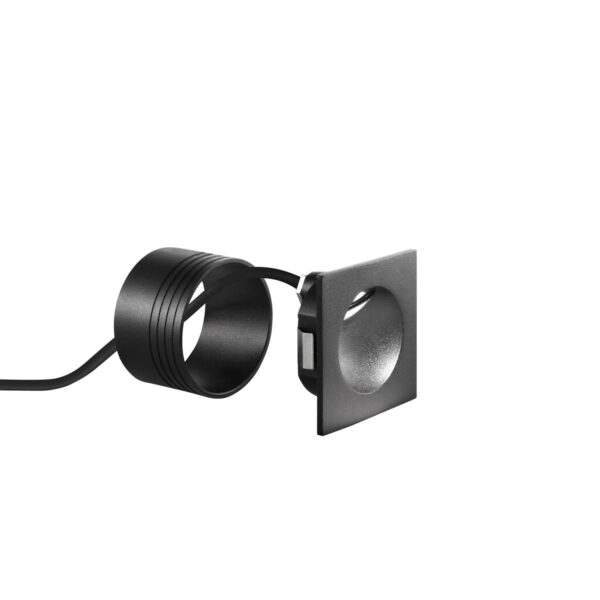 SEGNAPASSI LED ONYX NERO QUADRATO 2W 420LM 4000K IP54 7,4X7,4X4,8CM