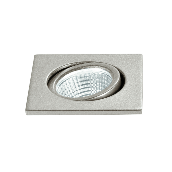 INCASSO LED POLARIS NIKEL QUADRATO 3W 300LM 4000K 6,6X6,6X5,7CM