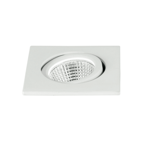 INCASSO LED POLARIS BIANCO QUADRATO 3W 300LM 4000K 6,6X6,6X5,7CM