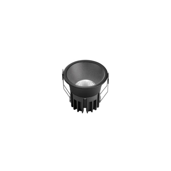 INCASSO LED QUARK NERO TONDO COB 12W 1300LM CCT 8,5X8CM