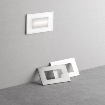 SEGNAPASSI LED A INCASSO BOLT BIANCO/NIKEL 5W 650LM(SA) 1.5W 180LM(SE) 5CCT IP65 3.7V 1500MAH LI-ON BATTERY 181X47X81MM