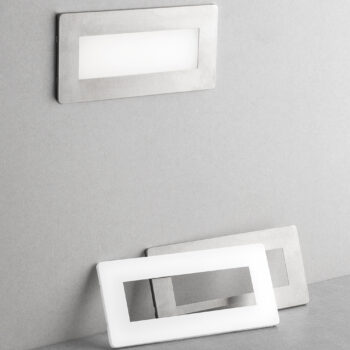 SEGNAPASSI LED A INCASSO BOLT BIANCO/NIKEL 5W 650LM(SA) 1.5W 180LM(SE) 5CCT IP65 181X47X81MM