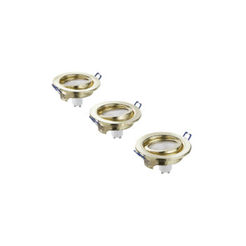 KIT 3PZ INCASSI LED MATRIX ORIENTABILI ORO 3XGU10 5W 3X413LM 3000K 10X8X10,5CM